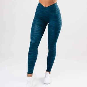 Alphalete Surface Power Legging Delta Blue Camo S